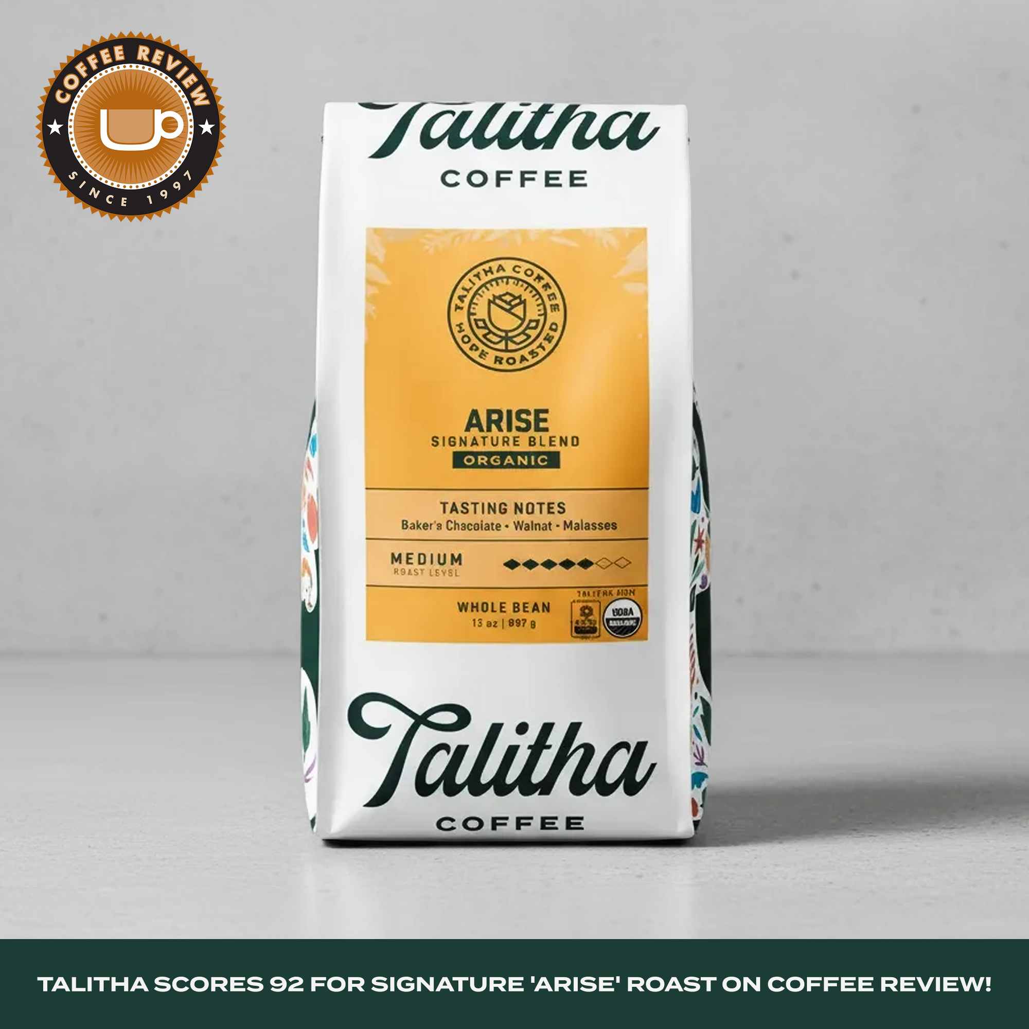 Talitha Coffee's Signature 'Arise' Espresso Earns 92-Point Score from Coffee Review