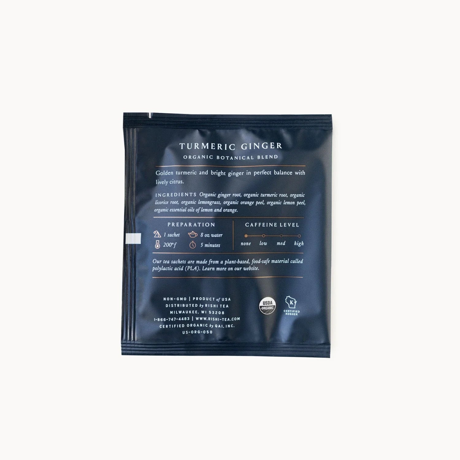 Rishi Turmeric Ginger tea sachet