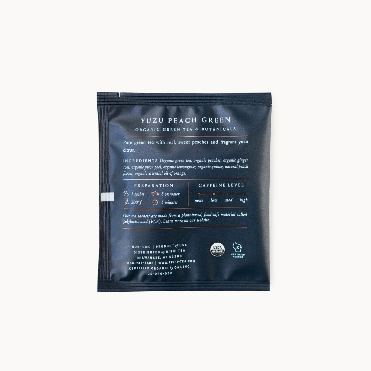 Rishi Yuzu peach tea sachet